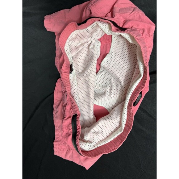 Vintage Patagonia Baggies Shorts Mens S Pink Lined 90s Belted Wave Logo Nylon - Picture 7 of 8